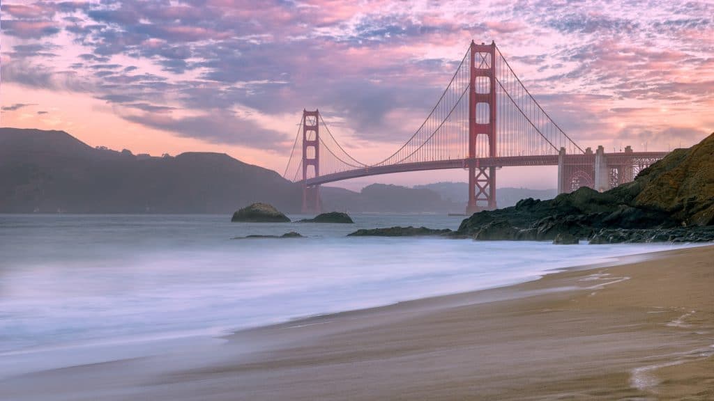 best beaches in california - Baker Beach 