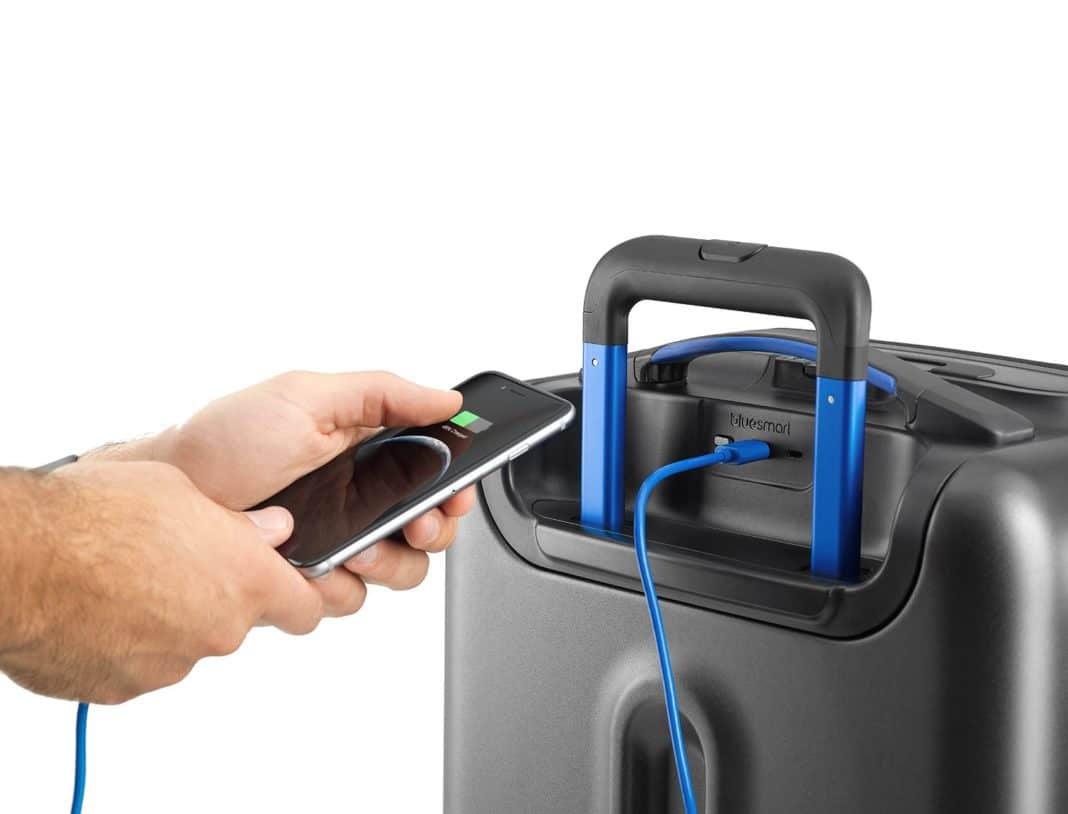 cabin suitcase with charger