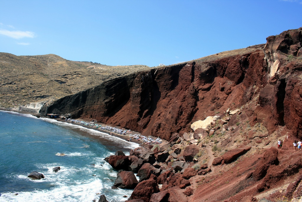 Santorini beaches - Red Beach