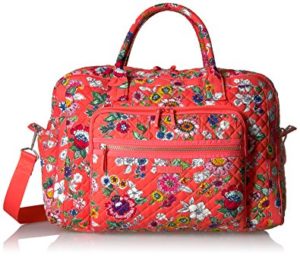 vera bradley iconic weekender travel bag microfiber