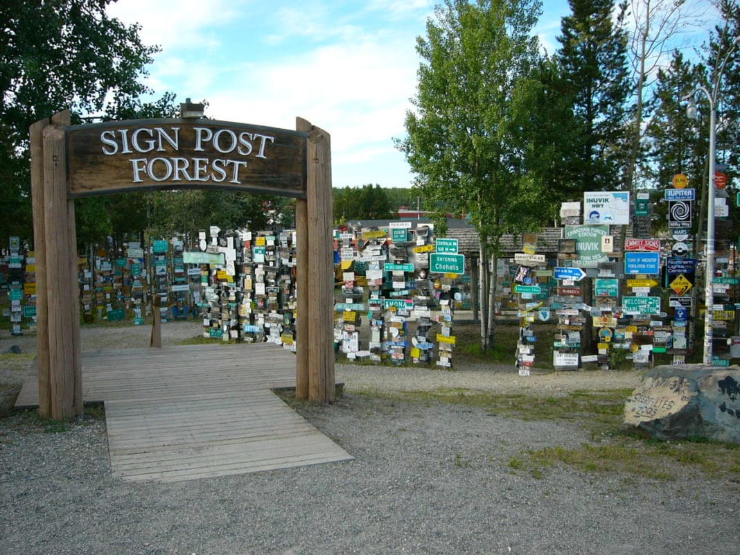 Alaska Highway - Sign Post Forest