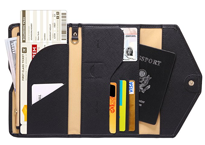 smart travel accessories - passport wallet