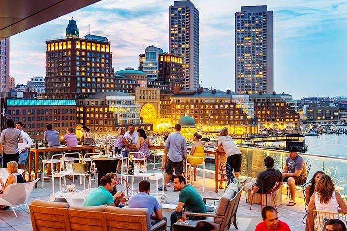 places to visit in boston - Rooftop and Bar