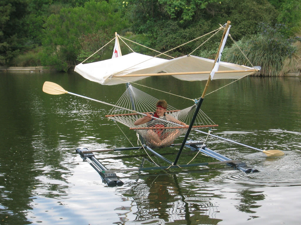 hang a hammock - On a Boat