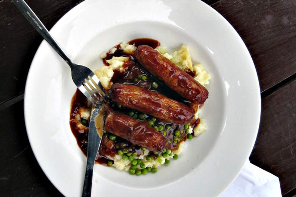 British foods to try in london - Bangers and Mash