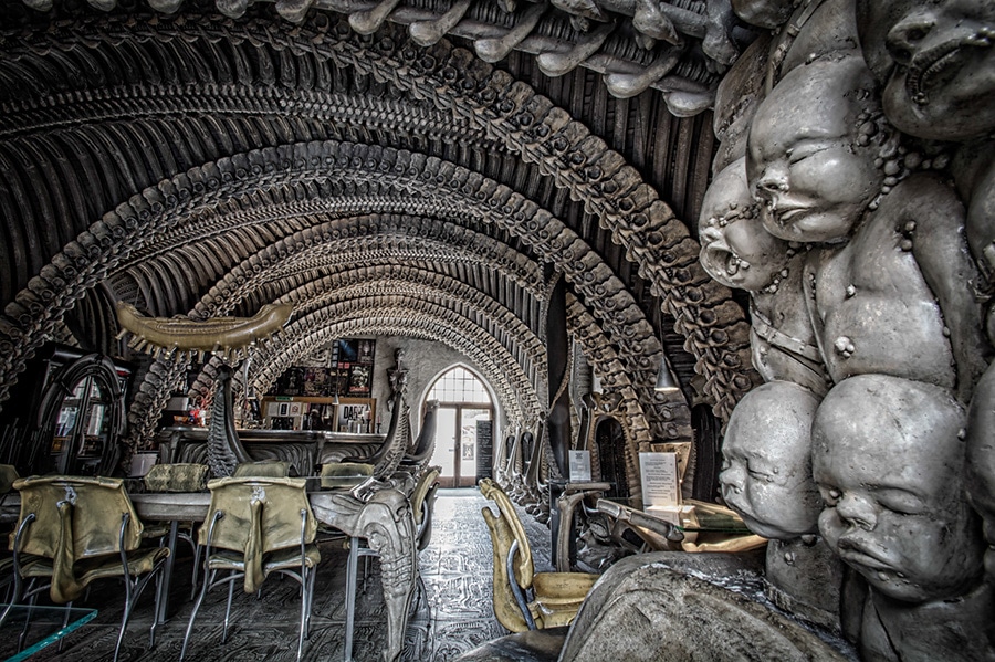 coolest coffee shops around the world - HR Giger Museum Bar