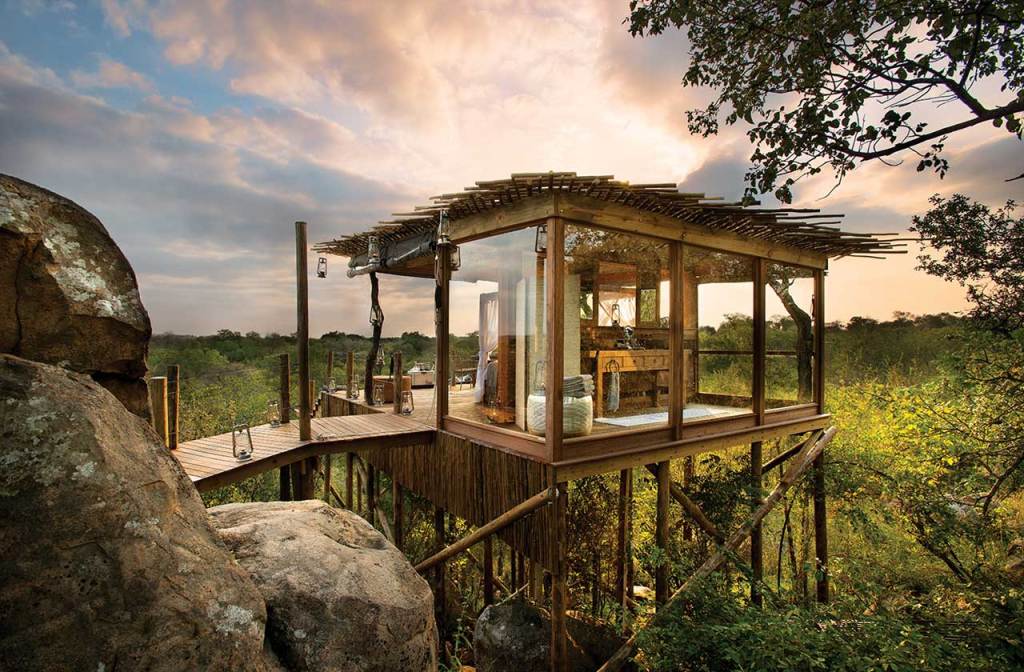 world’s coolest treehouse hotels - Lion Sands, Kruger National Park, South Africa