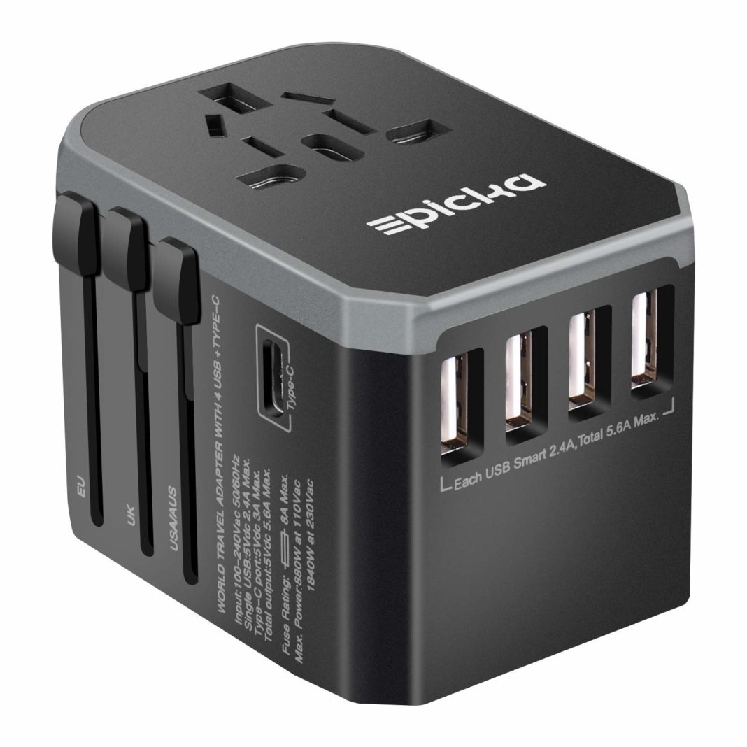 best travel adapter - Epicka Universal 