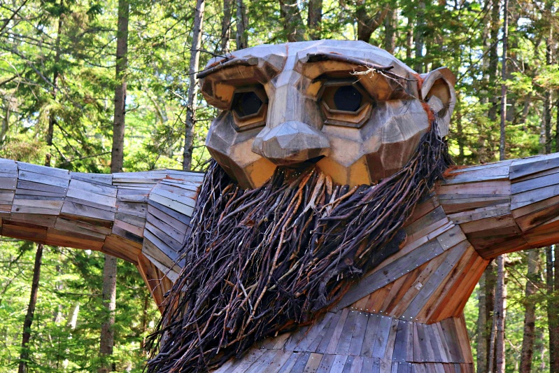 A stained troll hides in the woods