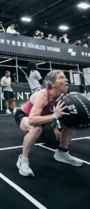 100 wall balls before the sprint to the finsh.