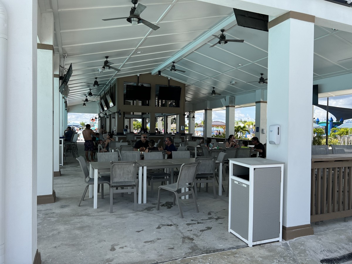 Shelter and center bar.
